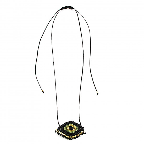 Macrame evil eye necklace 1001461