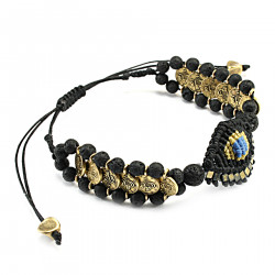 Evil eye crochet bracelet