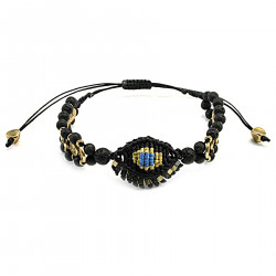 Evil eye crochet bracelet