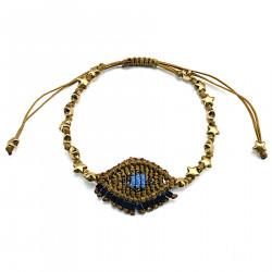 Evil eye crochet bracelet
