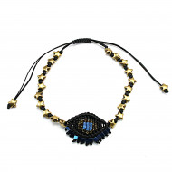 Evil eye crochet bracelet