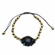 Evil eye crochet bracelet