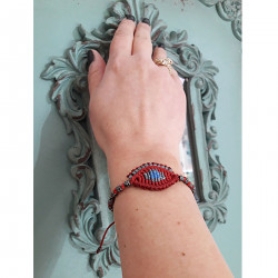 Evil eye crochet bracelet