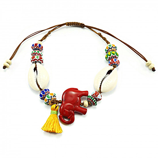 Elephant bracelet with shells