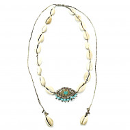 Evil eye necklace with shells