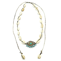 Evil eye necklace with shells