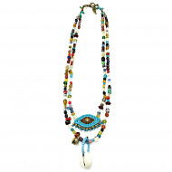 Evil eye and shell necklace