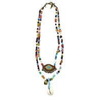 Evil eye and shell necklace