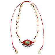 Evil eye necklace with shells