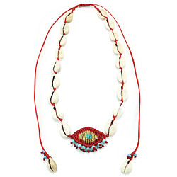 Evil eye necklace with shells