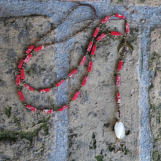 Rosary style necklace 1002206