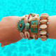 Evil eye bracelet with shells