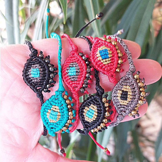 Macrame evil eye bracelet 1501914