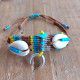 Hippie macrame shell bracelet 1501925
