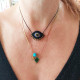 Macrame evil eye necklace 1001462