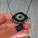 Macrame evil eye necklace 1001496