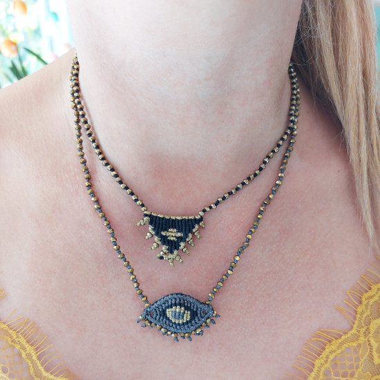 Macrame talisman necklace 1001616