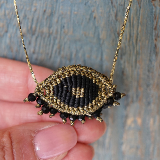 Macrame  evil eye necklace 1001635