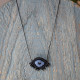 Macrame evil eye necklace 1001636
