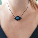 Macrame evil eye necklace 1001636