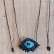 Macrame evil eye necklace 1001636
