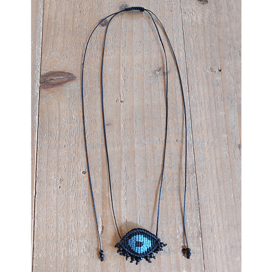 Macrame evil eye necklace 1001636