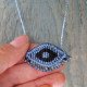 Macrame evil eye necklace 1001637