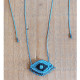 Macrame evil eye necklace 1001637