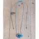 Macrame evil eye necklace 1001637