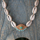 Evil eye necklace with shells 1001863