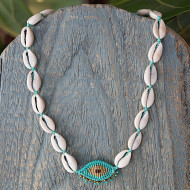Evil eye necklace with shells 1001866