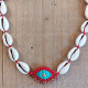 Evil eye necklace with shells 1001867
