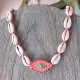 Evil eye necklace with shells
