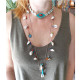 Evil eye necklace with shells 1001872