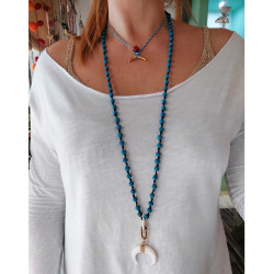 Ceramic bead necklace 1002314