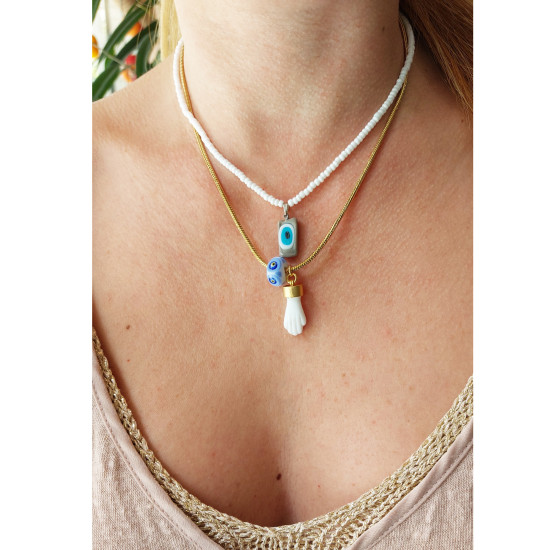 Blown glass necklace 1002396