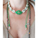 Evil eye necklace with shells 1002418