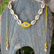 Evil eye necklace with shells 1002419