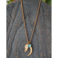 Moon and hand necklace 1002449