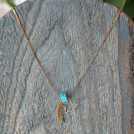 Moon and star pendant necklace 1002464