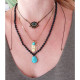 Crochet evil eye necklace 1002497