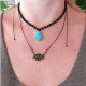 Crochet evil eye necklace 1002497