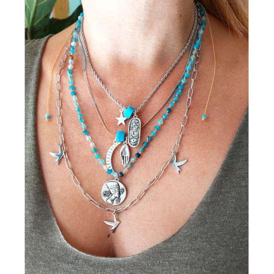 Moon and hand necklace 1002494