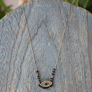 Crochet evil eye necklace 1002496