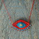 Evil eye macrame necklace 1002666