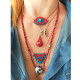 Evil eye macrame necklace 1002666
