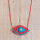 Evil eye macrame necklace 1002666