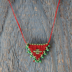 Necklace macrame talisman 1002668