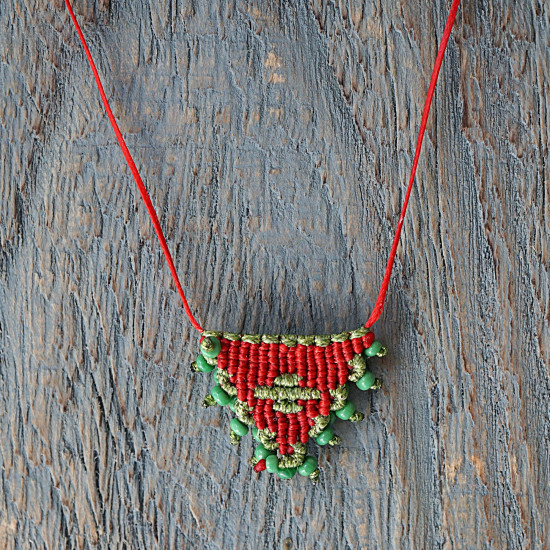 Necklace macrame talisman 1002668