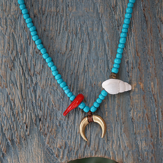 Beaded necklace bohemian 1002720
